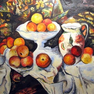 Cézanne Tovaglietta plastificata Natura morta con mele e arance