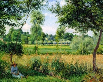 Laminated placemat Pissarro Morning Sunlight Effect at Eragny