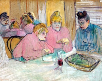 Laminated placemat Toulouse-Lautrec "The Ladies in the Dining Room"