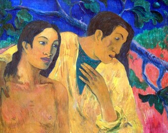Original plastic placemat Gauguin "The Lovers"