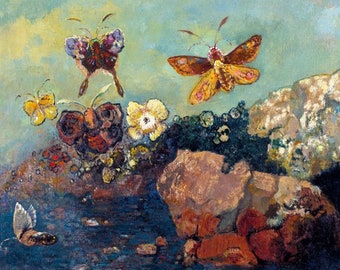Original plastic placemat Odilon Redon Butterflies