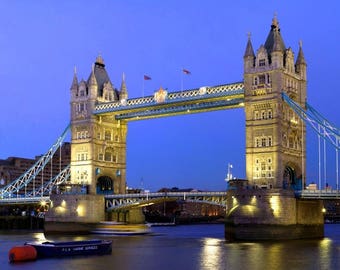 Laminated placemat England London Tower Bridge