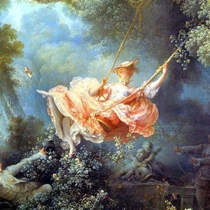Tovaglietta laminata Fragonard Les Hasards heureux de l'Escarpolette
