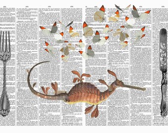 Laminated placemat vintage illustration number 14