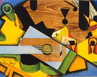 Laminated placemat Juan Gris Still Life with a Guitar