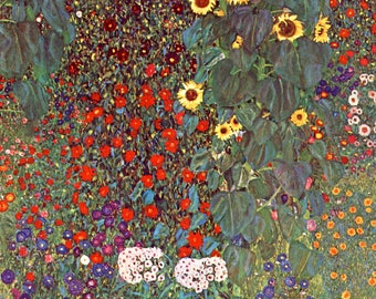 Original plastic placemat Klimt "Flower garden"