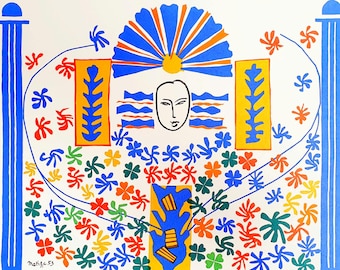 Set de table plastifié Henri Matisse Apollon / Gouaches Découpées Art Moderne Fauvisme