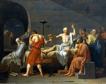 Laminated placemat David The Death of Socrates