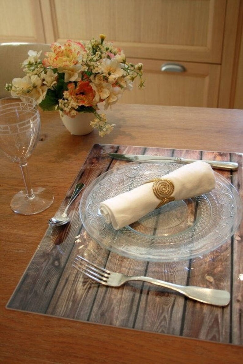 Laminated Placemat Wood Planks Etsy