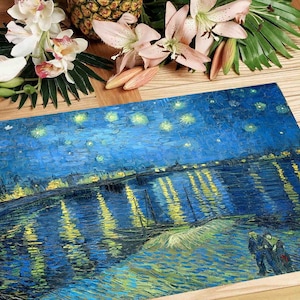 Original plastic placemat Van Gogh Starry Night Over the Rhone