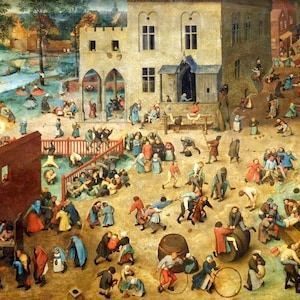 Tovagliette laminate Brueghel il Vecchio Giochi per bambini
