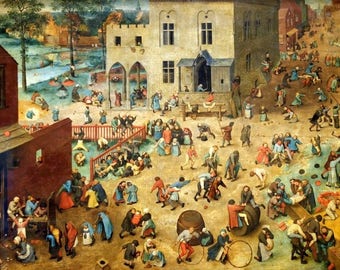 Original plastic placemat Bruegel the Elder Children's Games