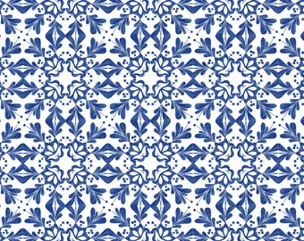 Laminated blue tiles placemat 1