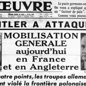 Tovaglietta laminata vecchi giornali Inizio della seconda guerra mondiale