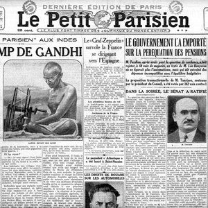 Tovaglietta laminata vecchi giornali Ghandi