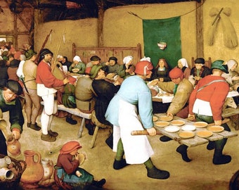 Original plastic placemat Bruegel the Elder The Peasant Wedding