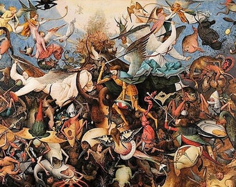 Original plastic placemat Bruegel the Elder The Fall of the Rebel Angels
