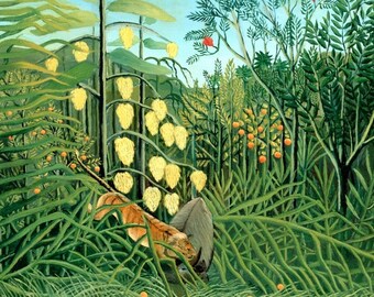 Laminated placemat Rousseau In a Tropical Forest