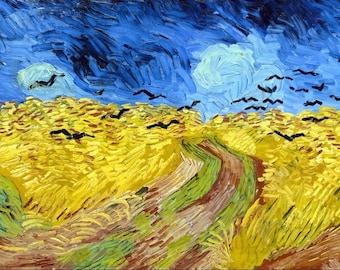 Original plastic placemat Van Gogh Wheatfield with Crows