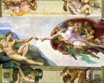 Laminated placemat Michelangelo The Creation of Adam