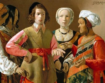 Laminated placemat Georges de La Tour The Fortune Teller
