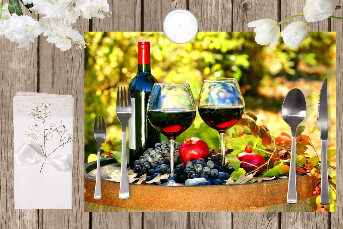 Wine Lover’s Plastic Placemat A3 Size Washable Table Decor - Etsy