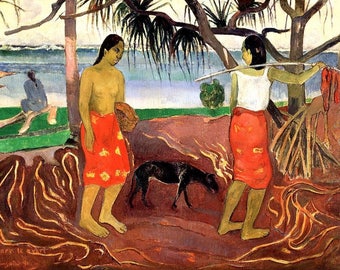 Original plastic placemat Gauguin "I Raro Te Oviri"