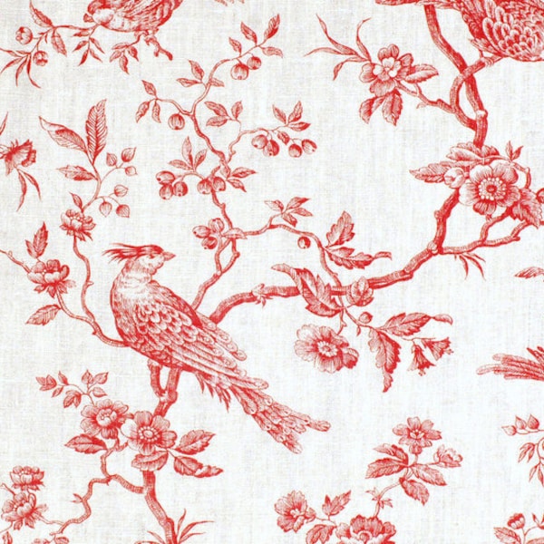 Set de table plastifié motif toile de Jouy rouge numéro 3