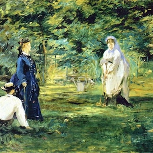 Laminated placemat Manet The Croquet Game