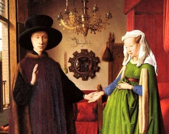 Laminated placemat Van Eyck "Portrait of Giovanni Arnolfini and his Wife"