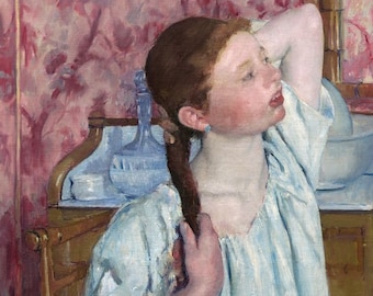 Laminated placemat Mary Cassatt Girl Arranging Her Hair