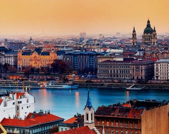 Laminated placemat Hungary Budapest and the Danube