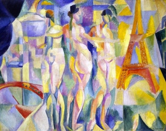 Laminated placemat Delaunay "The city of Paris"