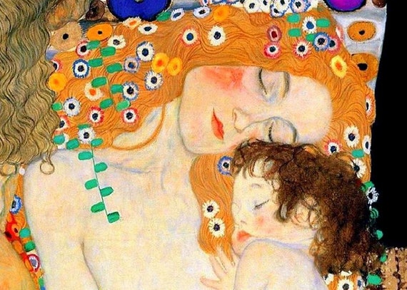 Conjunto De Mesas Laminadas Para Madre E Hijo De Klimt Etsy