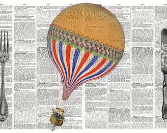 Laminated placemat vintage illustration number 3