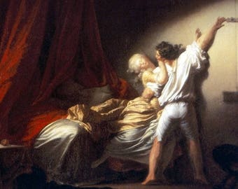 Laminated placemat Fragonard The Lock