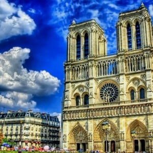 Original plastic placemat Notre-Dame cathedral in Paris