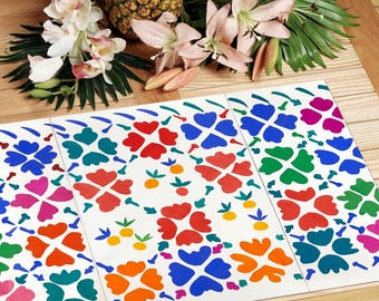 Set de table plastifié Henri Matisse Fleurs et fruits / set de table original coloré / art de la table design fauvisme