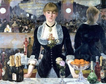 Laminated placemat Manet A Bar at the Folies-Bergere