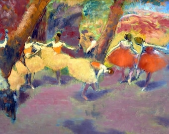 Laminated placemat Degas Before the Performance