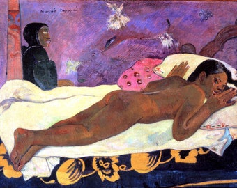 Original plastic placemat Gauguin "Spirit of the Dead Watching"