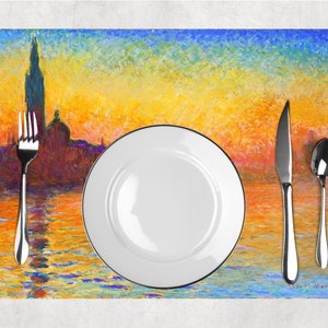 Set de table plastifié Monet Saint-Georges majeur au crépuscule image 4