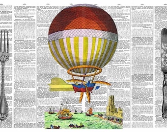 Original plastic placemat vintage illustration 9