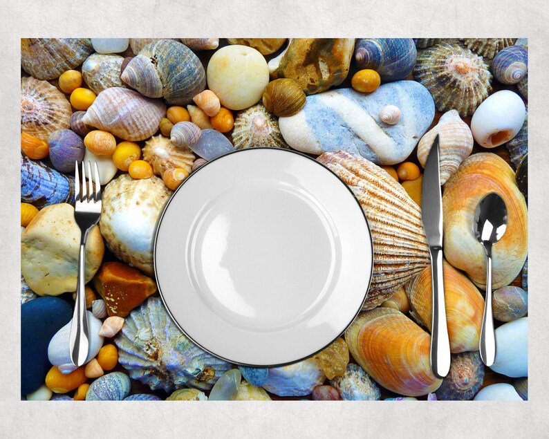Seashell Plastic Placemat A3 Size Beach Table Decor Etsy UK