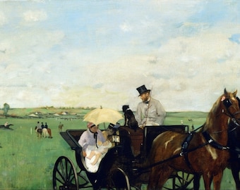 Laminated placemat Degas At the Races in the Countryside
