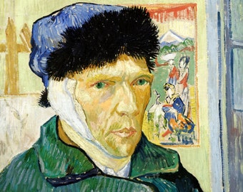 Original plastic placemat Van Gogh Self-Portrait with Bandaged Ear