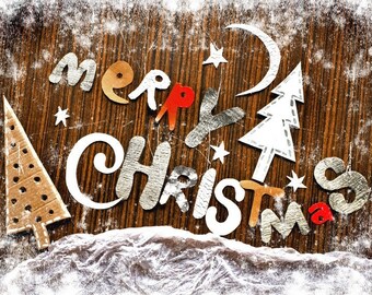 Original plastic placemat Merry Christmas