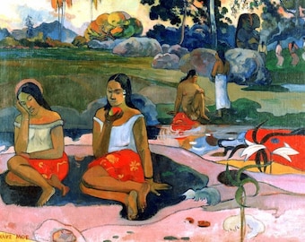 Original plastic placemat Gauguin "Nave nave moe"