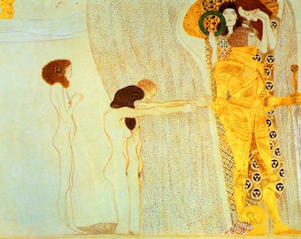 Original plastic placemat Klimt "Beethoven Frieze" 3