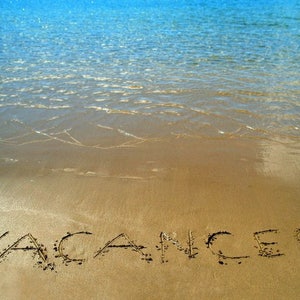 Plastic placemat holiday on the sand